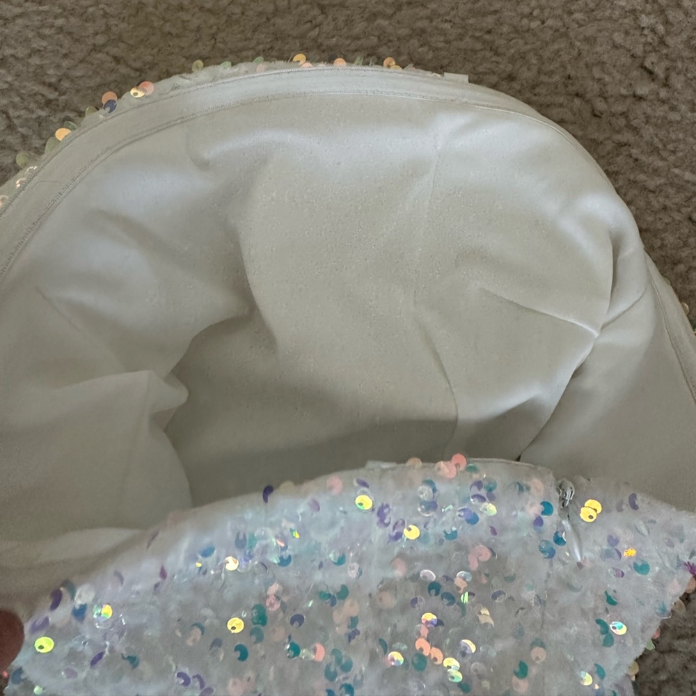 12th Tribe White Sequin Mini Dress - Picture 7 of 8